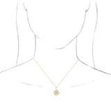 14K Gold Round Natural Diamond Five-Fold Celtic-Inspired Necklace or Pendant - Yellow Gold - view 3