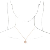 14K Gold Round Natural Diamond Five-Fold Celtic-Inspired Necklace or Pendant - Rose Gold - view 3