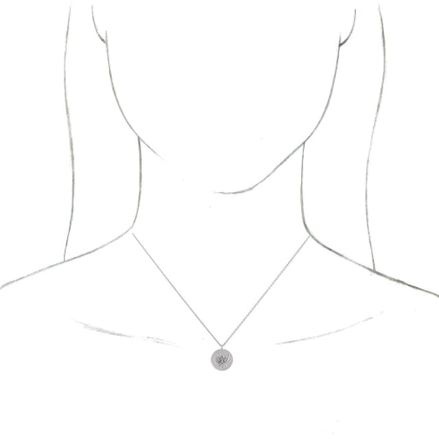 Platinum Lotus Necklace or Pendant - view 3
