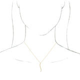 14K Gold Freeform Bar Necklace or Pendant - Yellow Gold - view 3