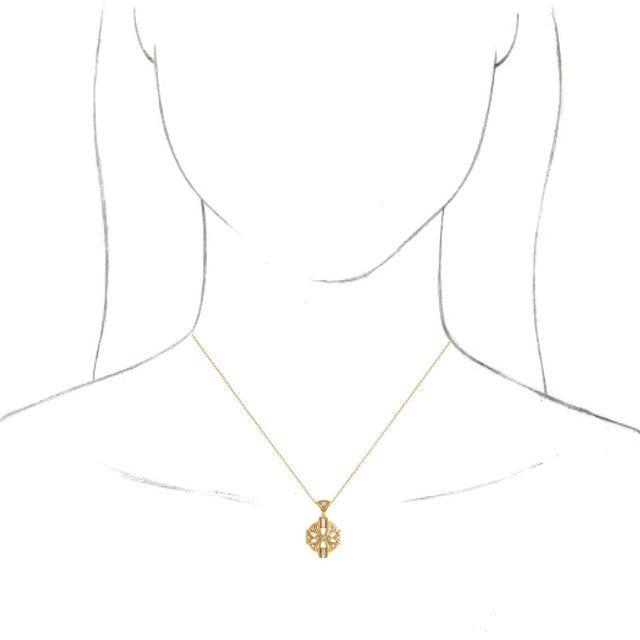 14K Gold Vintage-Inspired Necklace or Pendant - Yellow Gold - view 3