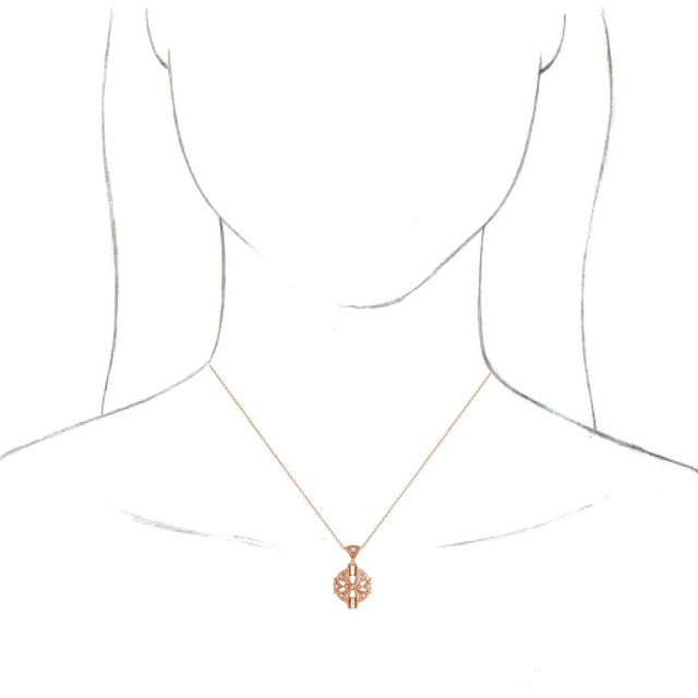 14K Gold Vintage-Inspired Necklace or Pendant - Rose Gold - view 3