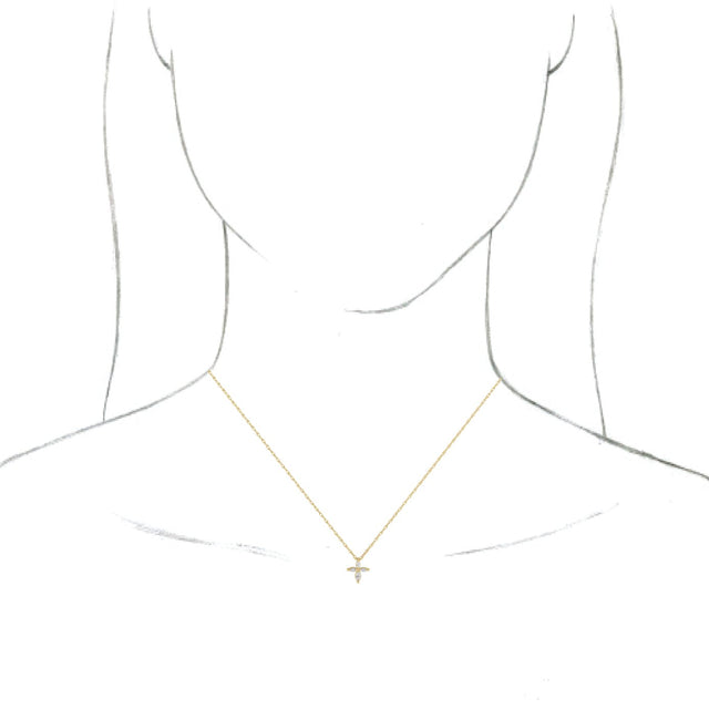 Platinum Cross Necklace or Pendant - view 3