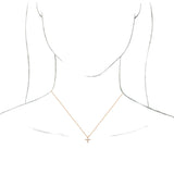 14K Gold Cross Necklace or Pendant - Rose Gold - view 3