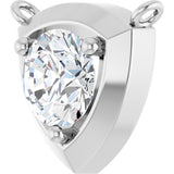 14K Gold Round Lab-Grown Diamond Solitaire Necklace – up to 1/10 CTW - White Gold - view 2