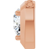 14K Gold Round Lab-Grown Diamond Solitaire Necklace – up to 1/10 CTW - Rose Gold - view 3