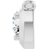 Platinum Round Natural Diamond Solitaire Necklace – up to 1/10 CTW - view 3
