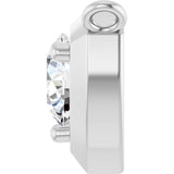 Platinum Round Natural Diamond Solitaire Necklace – up to 1/10 CTW - view 3