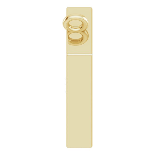 14K Gold Round Natural Diamond Tiny Diamond Necklace - Yellow Gold - view 3