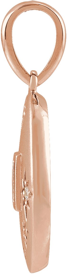 14K Gold Celestial Necklace or Pendant - Rose Gold - view 2