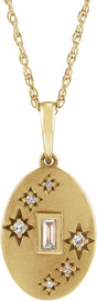 14K Gold Celestial Necklace or Pendant - Yellow Gold