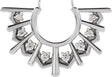 Platinum Round Natural Diamond Fan Necklace