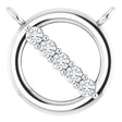 Platinum Round Natural Diamond Circle Necklace – 0.03 CTW