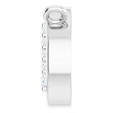 Platinum Round Lab-Grown Diamond Circle Necklace - view 3