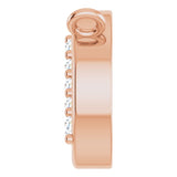14K Gold Round Natural Diamond Circle Necklace – 0.03 CTW - Rose Gold - view 3
