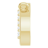 14K Gold Round Natural Diamond Circle Necklace – 0.03 CTW - Yellow Gold - view 3