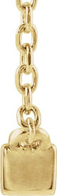 14K Gold Straight Baguette Natural Diamond Baguette Bar Necklace – 1/4 CTW - Yellow Gold - view 2