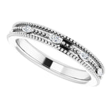 Platinum Natural Diamond Beaded Band – 1/3 CTW - view 10
