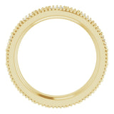 14K Gold Natural Diamond Beaded Band – 1/3 CTW - Yellow Gold - view 7