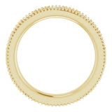 14K Gold Natural Diamond Beaded Band – 1/3 CTW - Yellow Gold - view 7
