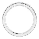 14K Gold Natural Diamond Beaded Band – 1/3 CTW - White Gold - view 7