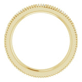 14K Gold Natural Diamond Beaded Band – 1/3 CTW - Yellow Gold - view 7