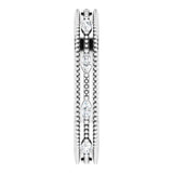 Platinum Natural Diamond Beaded Band – 1/3 CTW - view 9