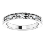 Platinum Natural Diamond Beaded Band – 1/3 CTW - view 8