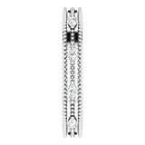 Platinum Natural Diamond Beaded Band – 1/3 CTW - view 9