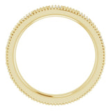 14K Gold Natural Diamond Beaded Band – 1/3 CTW - Yellow Gold - view 7