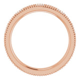 14K Gold Natural Diamond Beaded Band – 1/3 CTW - Rose Gold - view 7