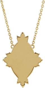 14K Gold Round Natural Diamond Miraculous Necklace - Yellow Gold - view 3