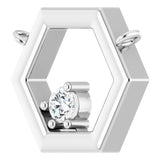 Platinum Round Natural Diamond Honeycomb Necklace – 0.06 CTW - view 2