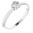 Platinum Round Natural Diamond Accented Knot Ring II