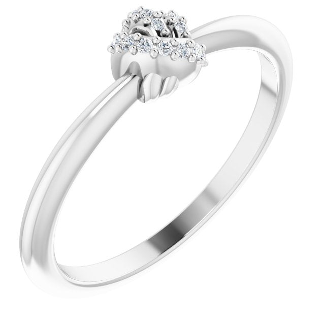 Platinum Round Natural Diamond Accented Knot Ring II