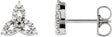 Platinum Round Natural Diamond Celtic-Inspired Trinity Earrings