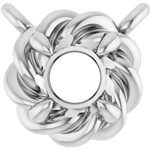 Platinum Round Natural Diamond Claw-Prong Rope Necklace