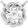 Platinum Round Lab-Grown Diamond Claw-Prong Rope Necklace
