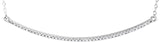 14K Gold Round Natural Diamond Bar Necklace - White Gold