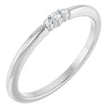 Platinum Round Natural Diamond Stackable Ring – 1.7mm Stones