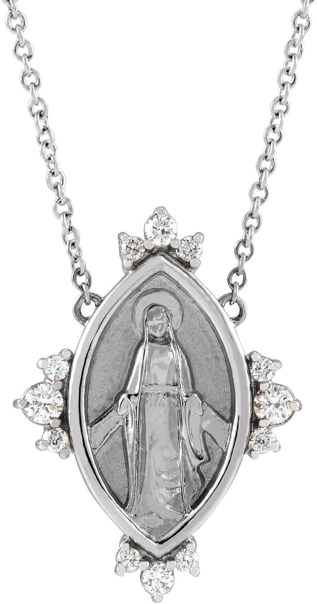Platinum Round Natural Diamond Miraculous Necklace