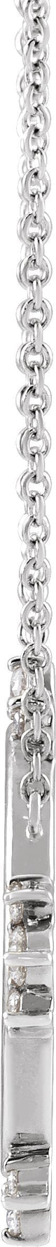 Platinum Round Natural Diamond Miraculous Necklace - view 2
