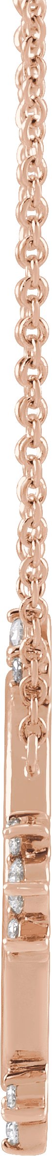 14K Gold Round Natural Diamond Miraculous Necklace - Rose Gold - view 2