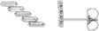 Platinum Straight Baguette Natural Diamond Baguette Ear Climbers