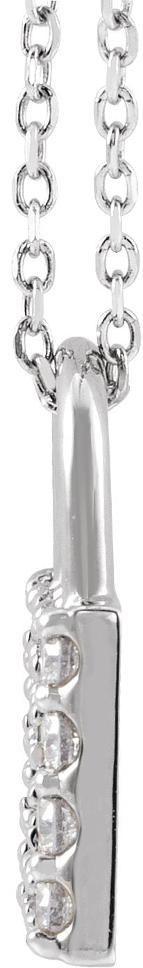 14K Gold Round Natural Diamond Lock Necklace or Pendant - White Gold - view 2