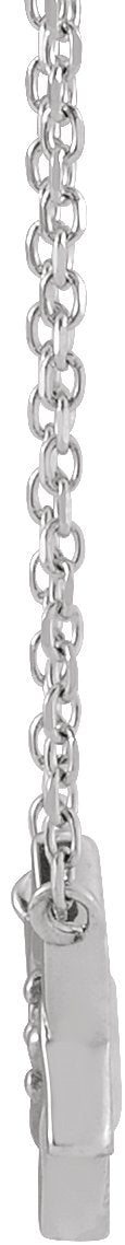 Platinum Round Natural Diamond Star of David Necklace - view 2