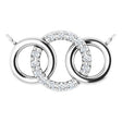 Platinum Round Lab-Grown Diamond Interlocking Circle Necklace