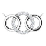 Platinum Round Lab-Grown Diamond Interlocking Circle Necklace