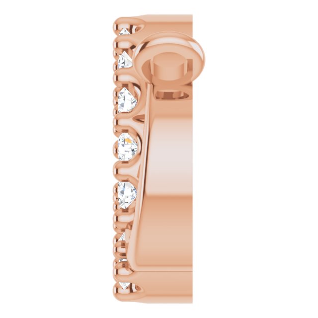 14K Gold Round Natural Diamond Interlocking Circle Necklace – 0.05 CTW - Rose Gold - view 3