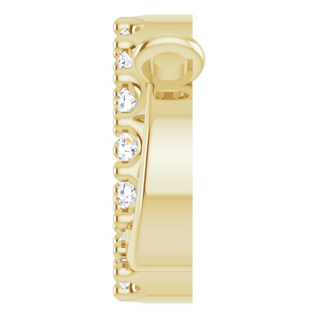 14K Gold Round Natural Diamond Interlocking Circle Necklace – 0.05 CTW - Yellow Gold - view 3